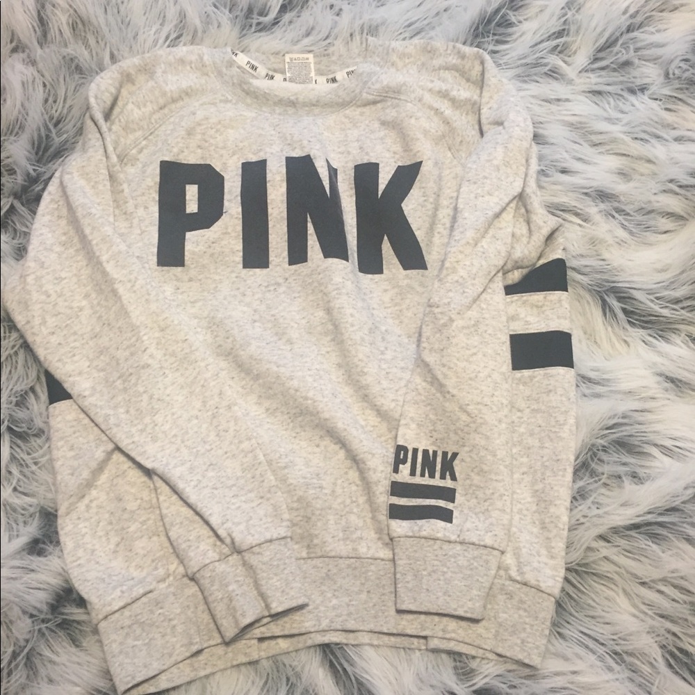 Victoria’s Secret PINK Gray Pullover w/ mesh